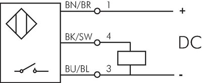 Schaltsymbol: Zylinderschalter, vollelektronischer Sensor